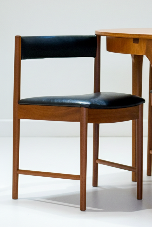 Sold Mid Century Mcintosh dining chairs teak retro short seating suits T 21 dining table set of six