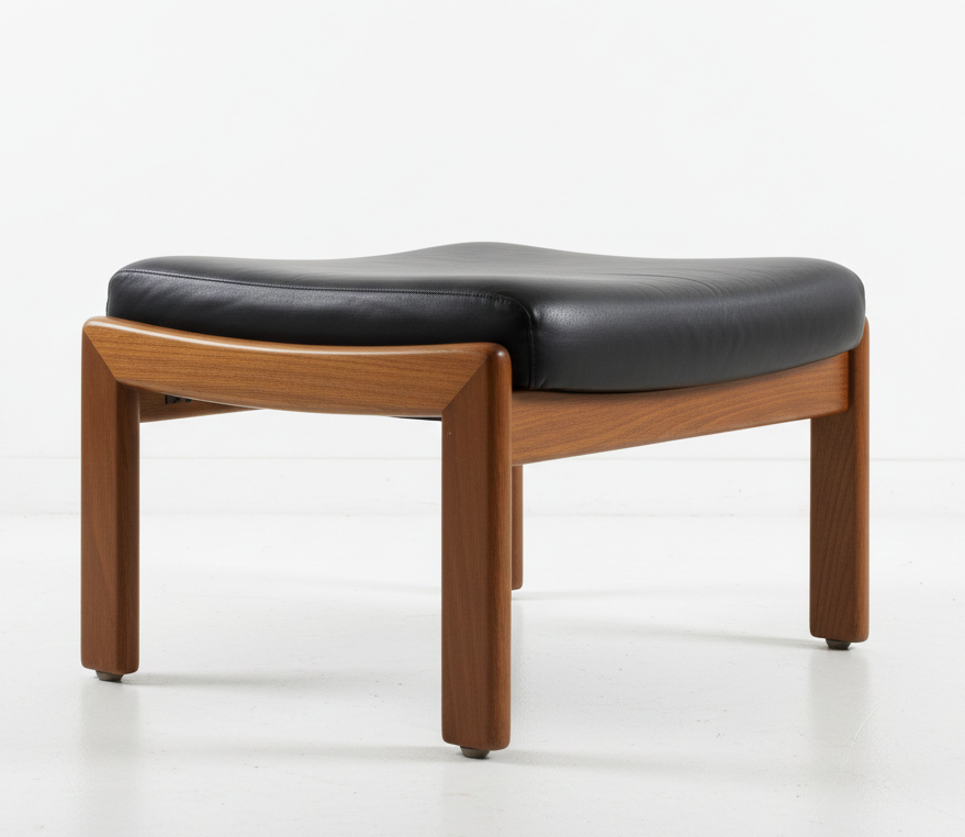 Mid Century Tessa Ottoman Custom Order Blackwood footstool mcm retro Custom Order 3-4 week lead time