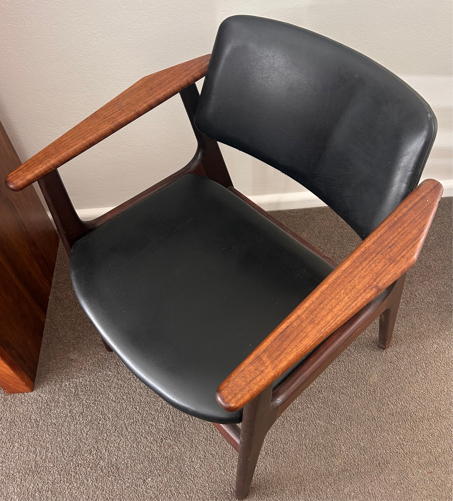 Armchair model "Lene" Arne Vodder Rosewood & leather chair