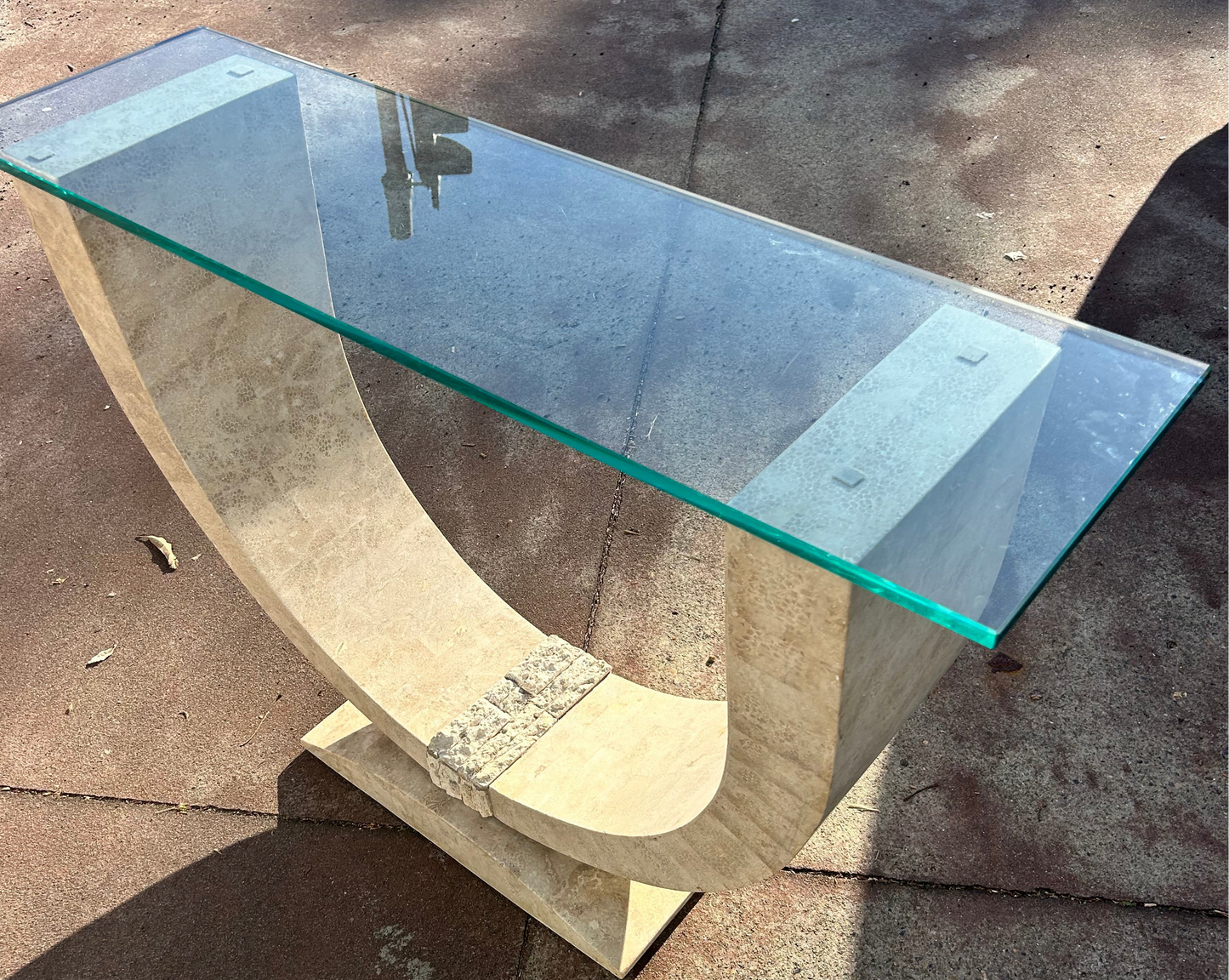 Vintage Fossil Stone hall stand entry table