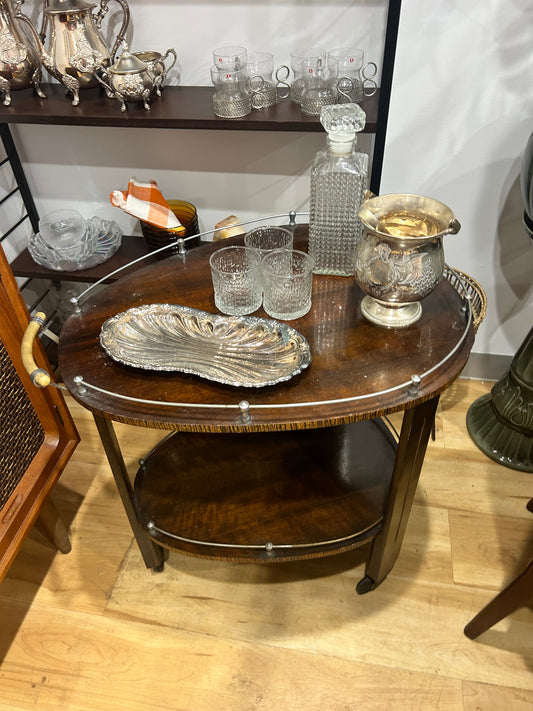 Vintage art deco drink trolley bar cart
