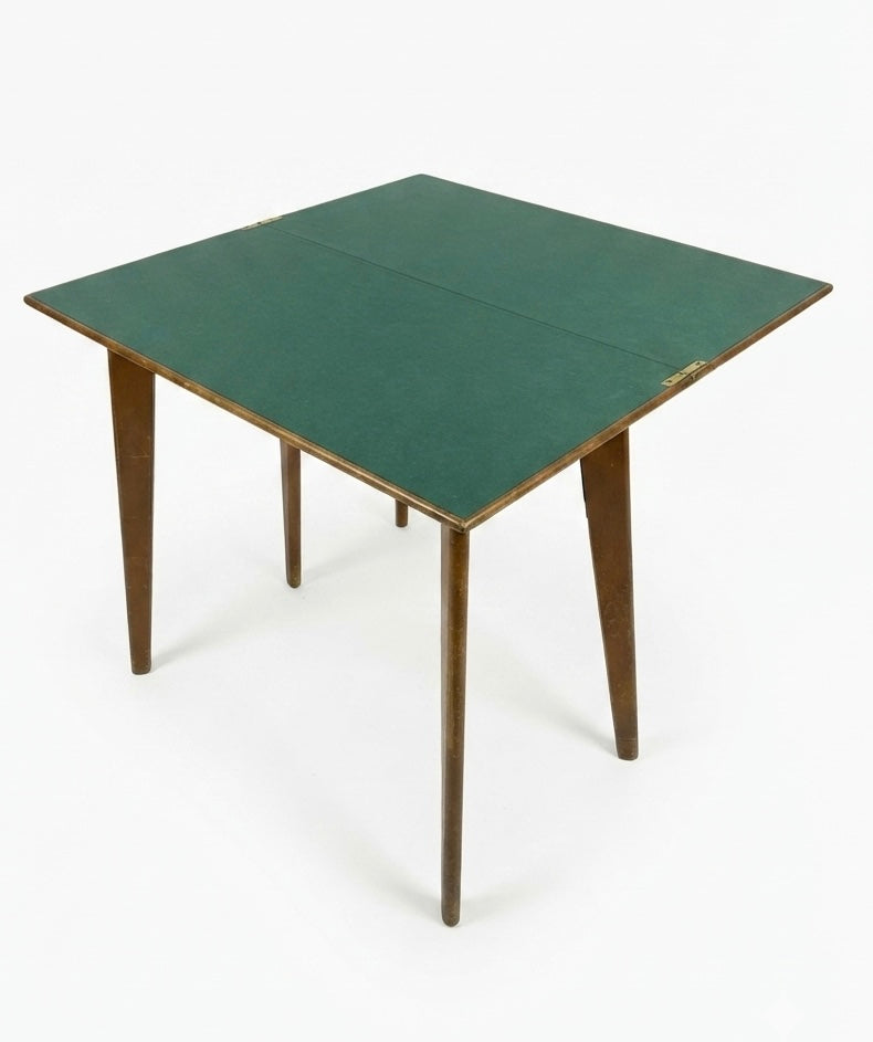 Mid Century Retro hall stand card table maple wood atomic entry