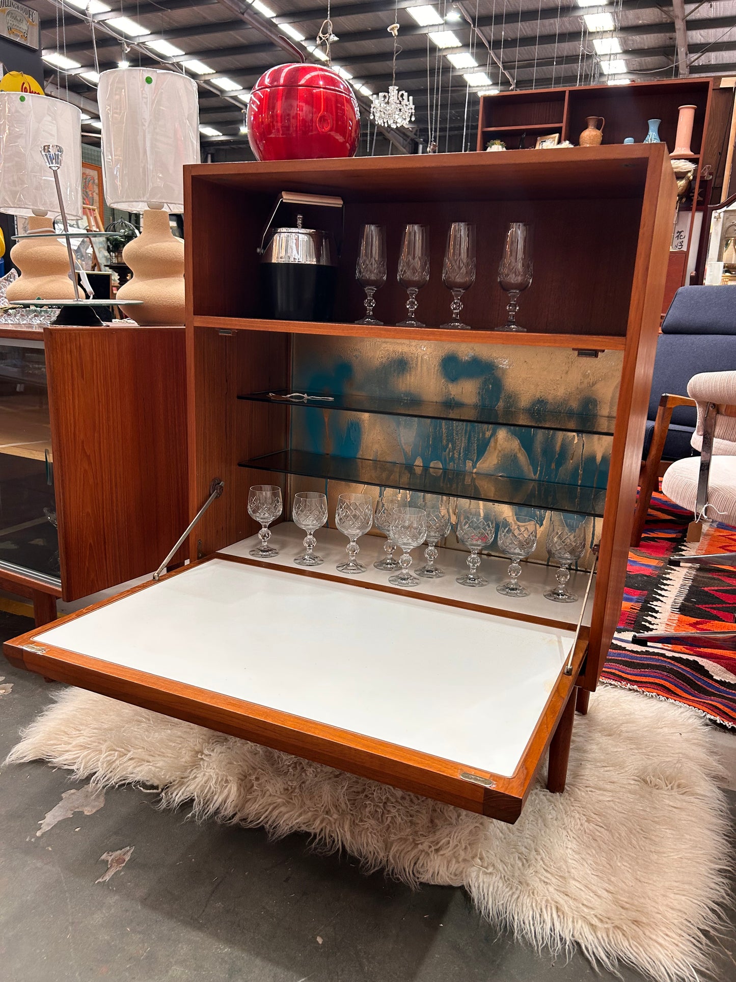 Mid Century Chiswell liquor cabinet mcm sideboard bar