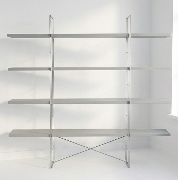 Ikea 90s Enetri Shelving unit bookcase collectable light grey storage