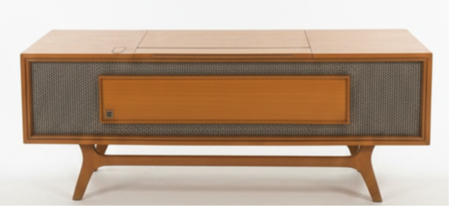General Electric Radiogram Record Player Sideboard — 1960s