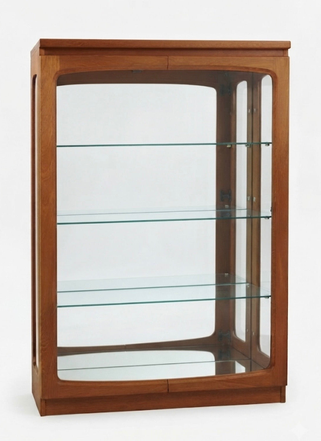 Chiswell Glass China cabinets pair Golden Teak