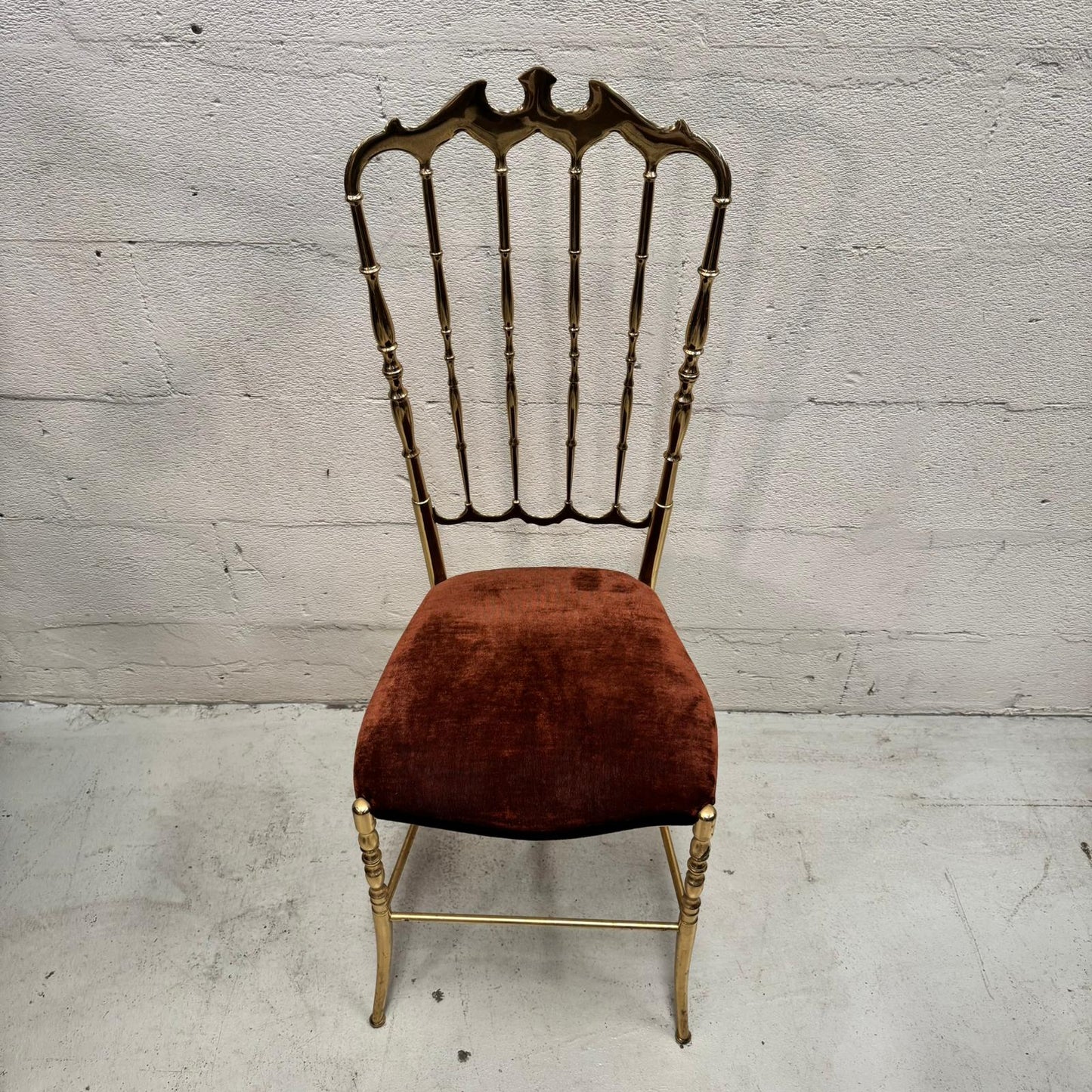 Chiavari Chairs Set Polished Brass Italy 1960s (4)