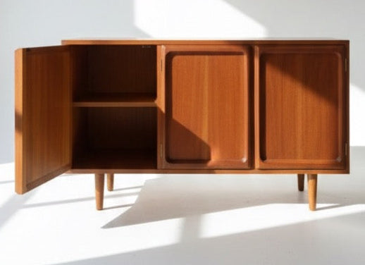 Mid Century Chiswell sideboard storage LP cabinet teak timber retro