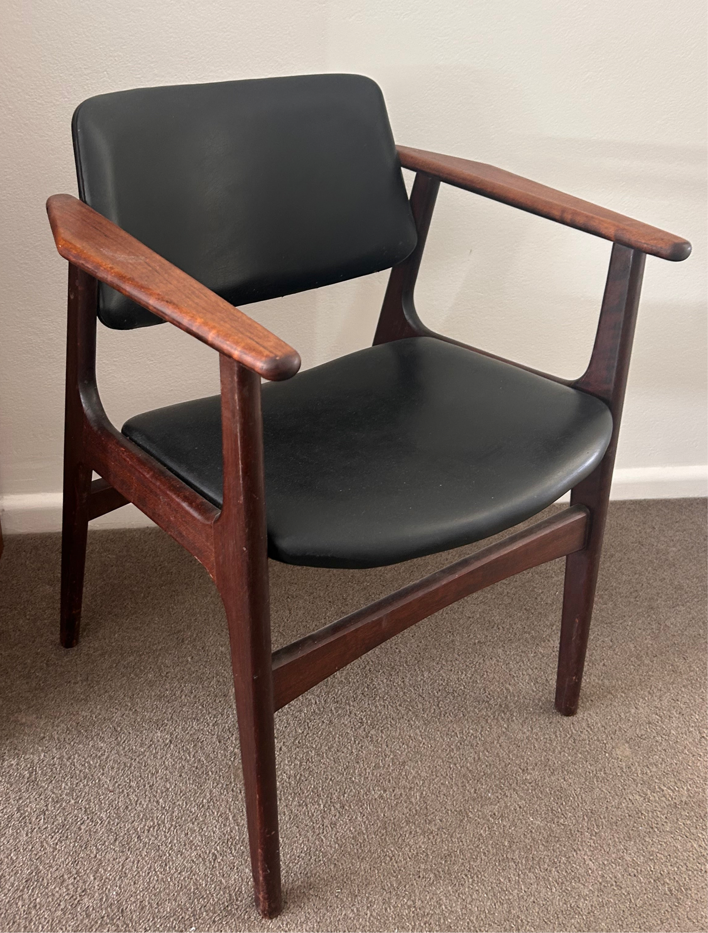 Armchair model "Lene" Arne Vodder Rosewood & leather chair