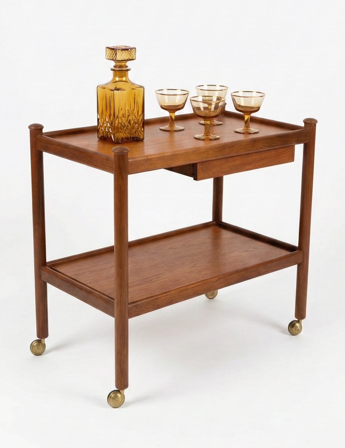 Mid Century Parker No 143 with draw trolley bar cart