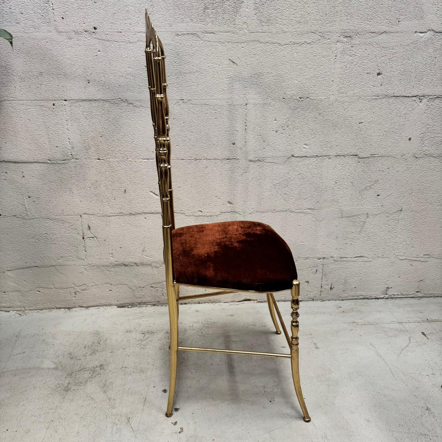 Chiavari Chairs Set Polished Brass Italy 1960s (4)