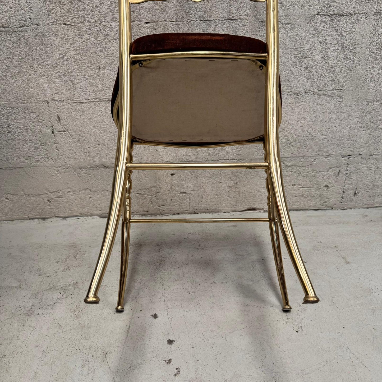 Chiavari Chairs Set Polished Brass Italy 1960s (4)