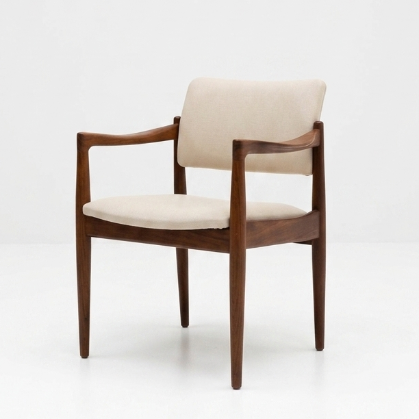 Mid Century Chiswell larger size Leather teak arm chair mcm nordic retro