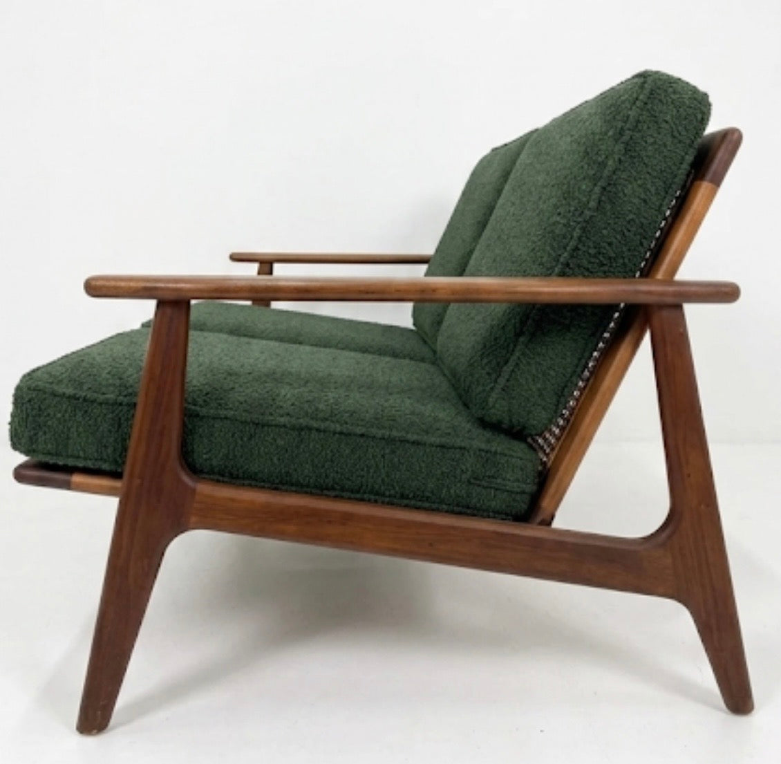 Mid Century Parker Rattan Blackwood teak two seater lounge nordic Custom Order