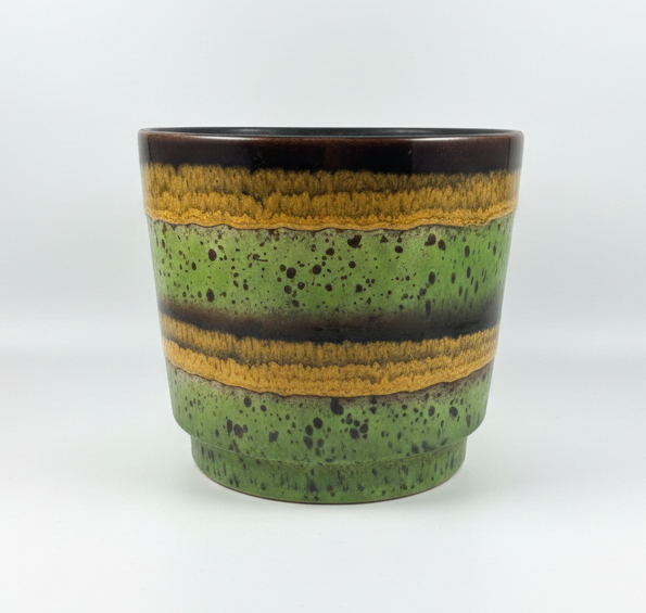 Mid Century West German pottery 805 - 16 Scheurich retro yellow green fat lava