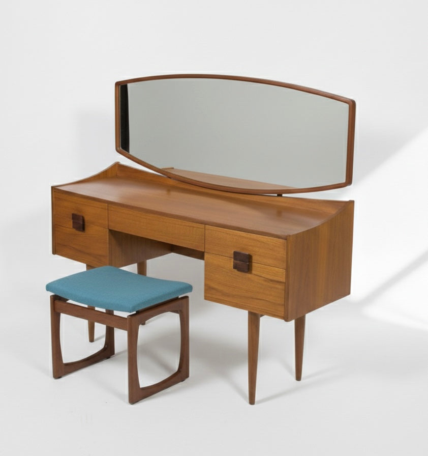 Mid Century Vintage I.B. Kofod Larsen For G Plan Teak Dressing Table 1960's mcm retro
