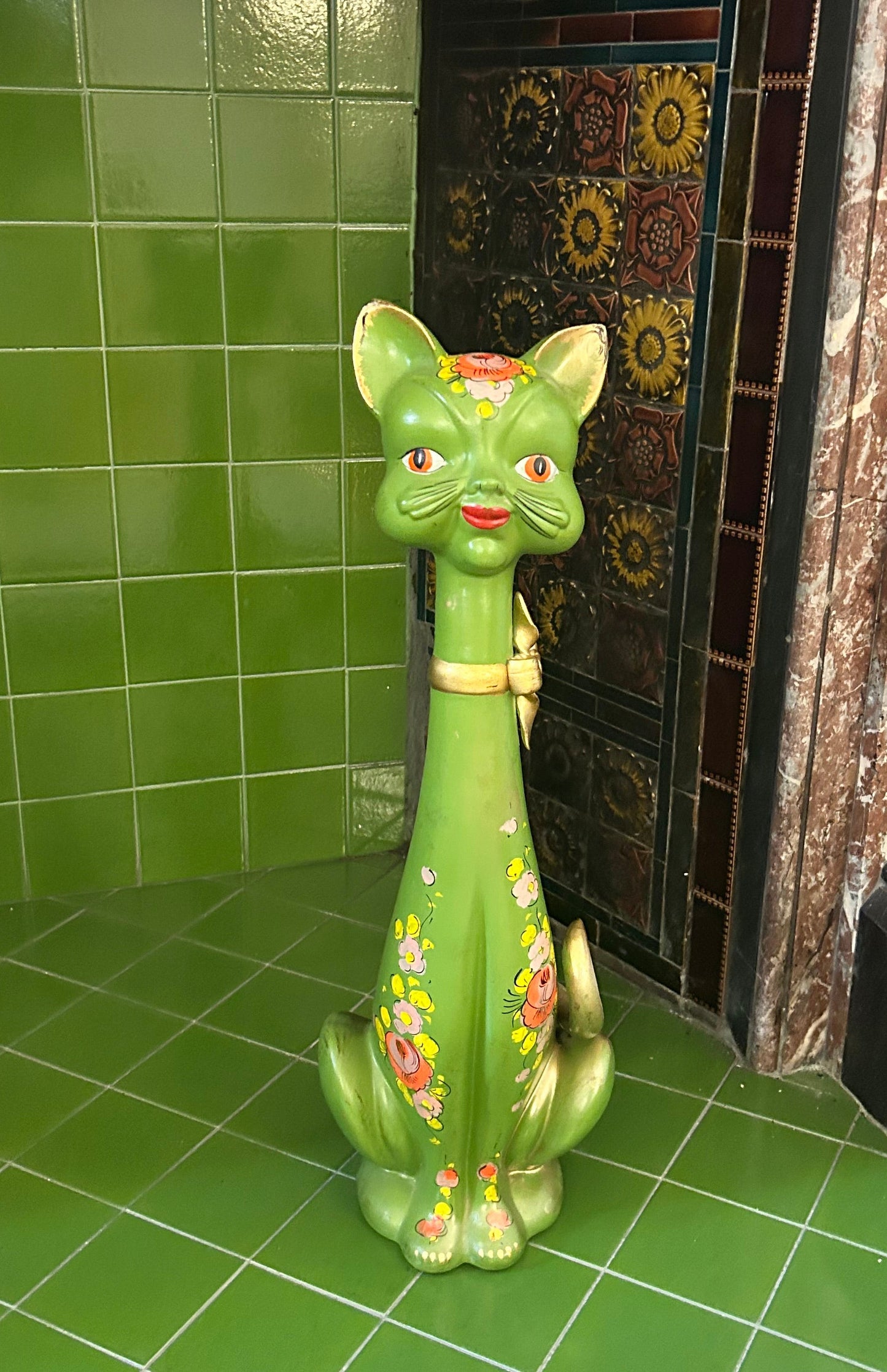 Vintage Cat Large Green