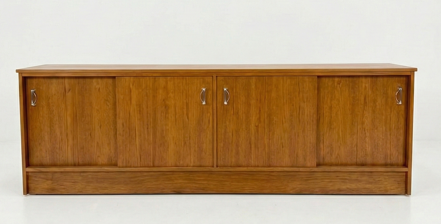 Mid Century Credenza sideboard storage cabinet retro gold teak