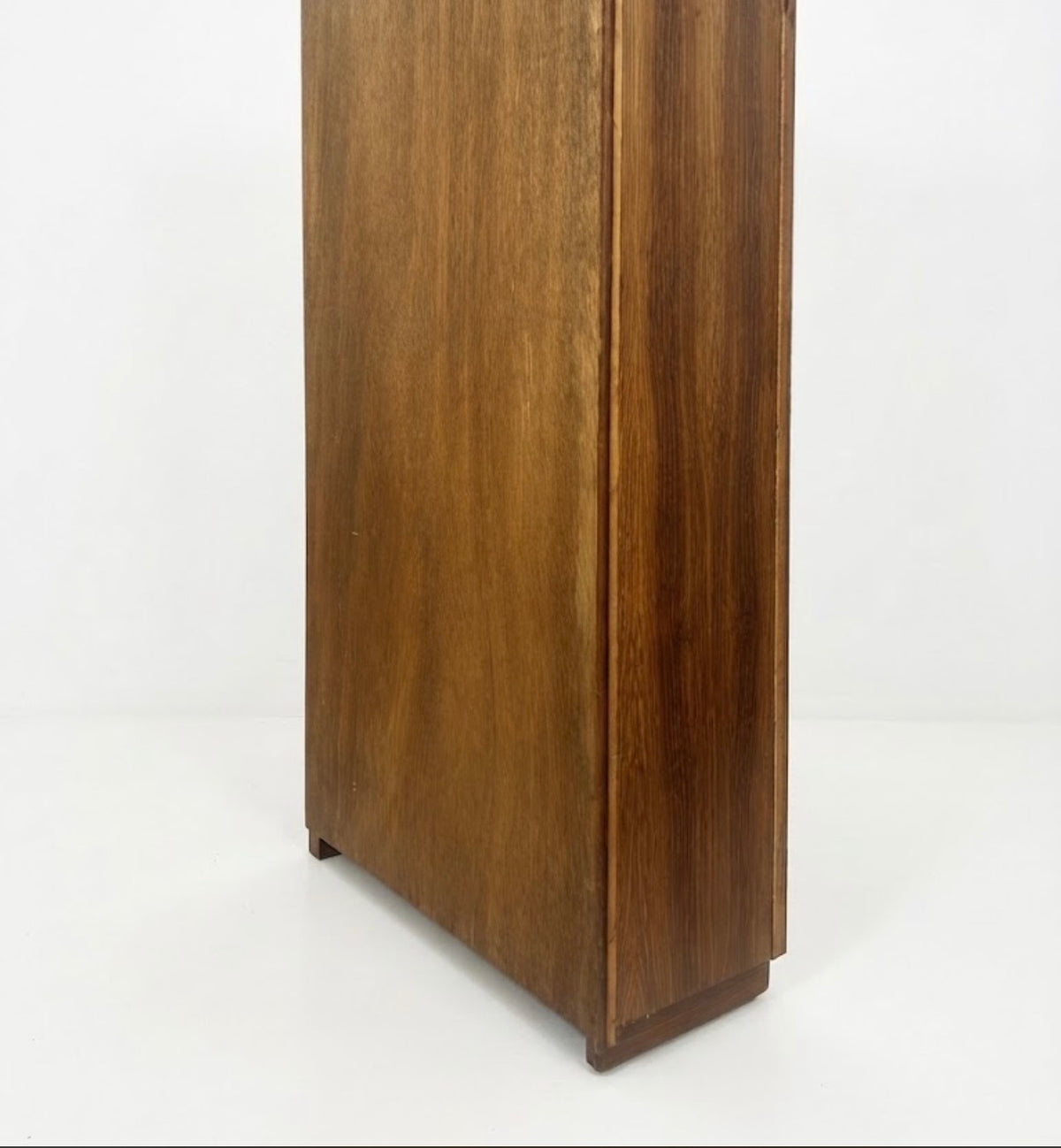 Mid Century Narrow Corner bookshelf black bean timber storage retro