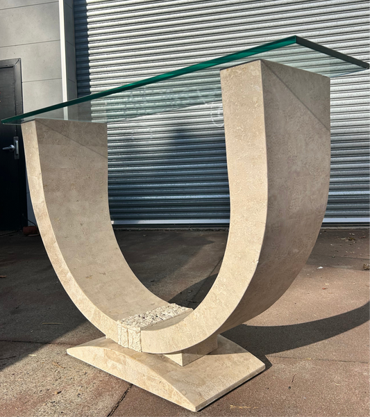 Vintage Fossil Stone hall stand entry table