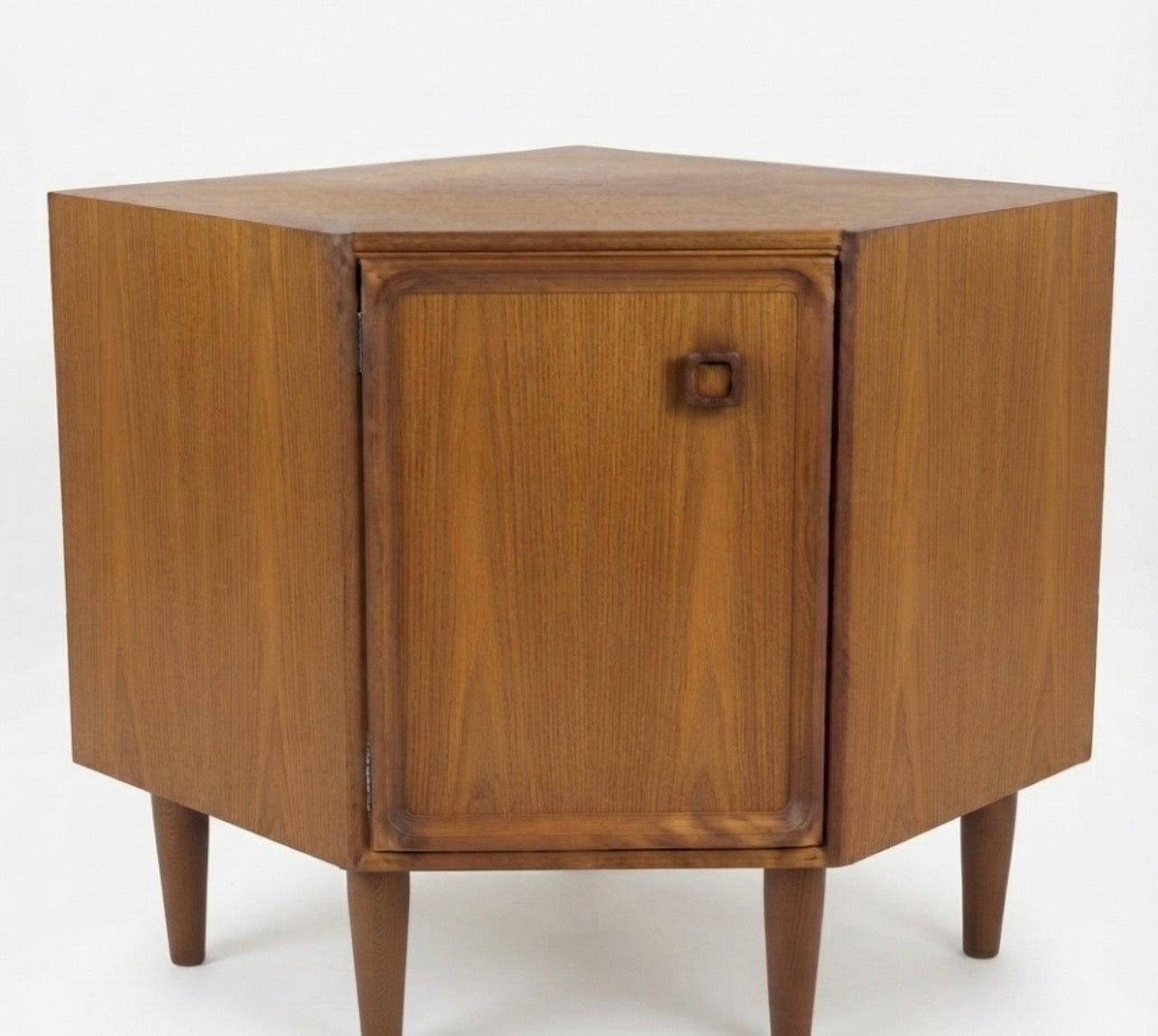 Parker corner teak square handle unit cigar legs retro