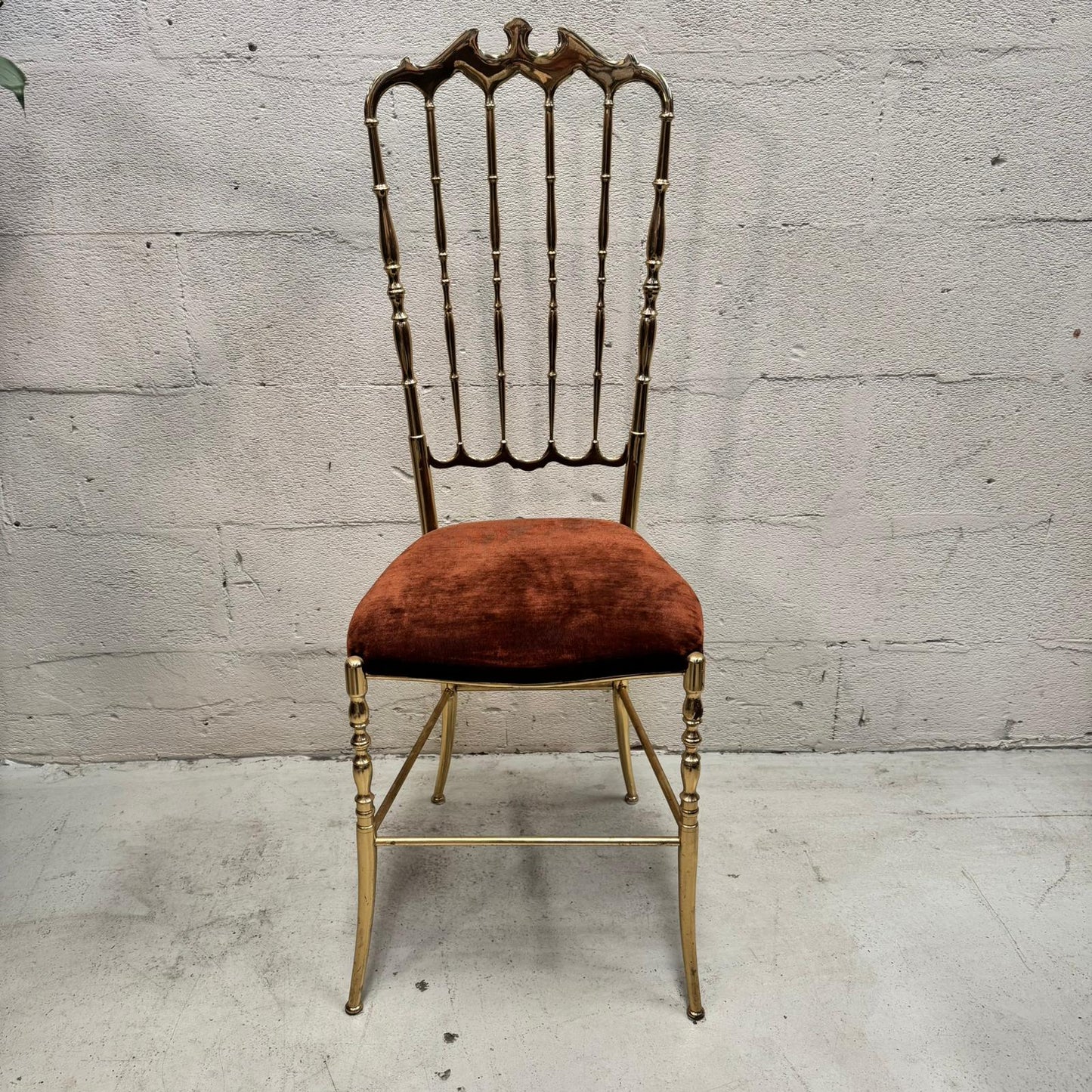 Chiavari Chairs Set Polished Brass Italy 1960s (4)