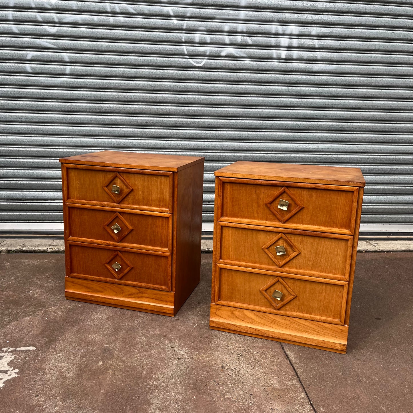 Macrob Mid Century Bedside Side Tables