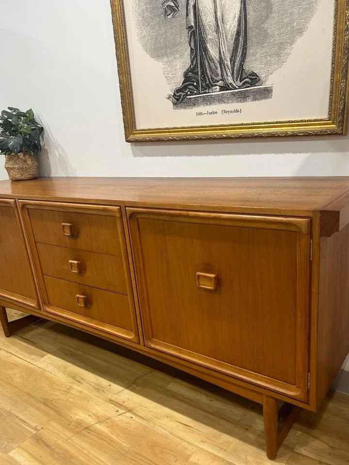 Mid Century Parker Sleigh Sideboard Golden Teak
