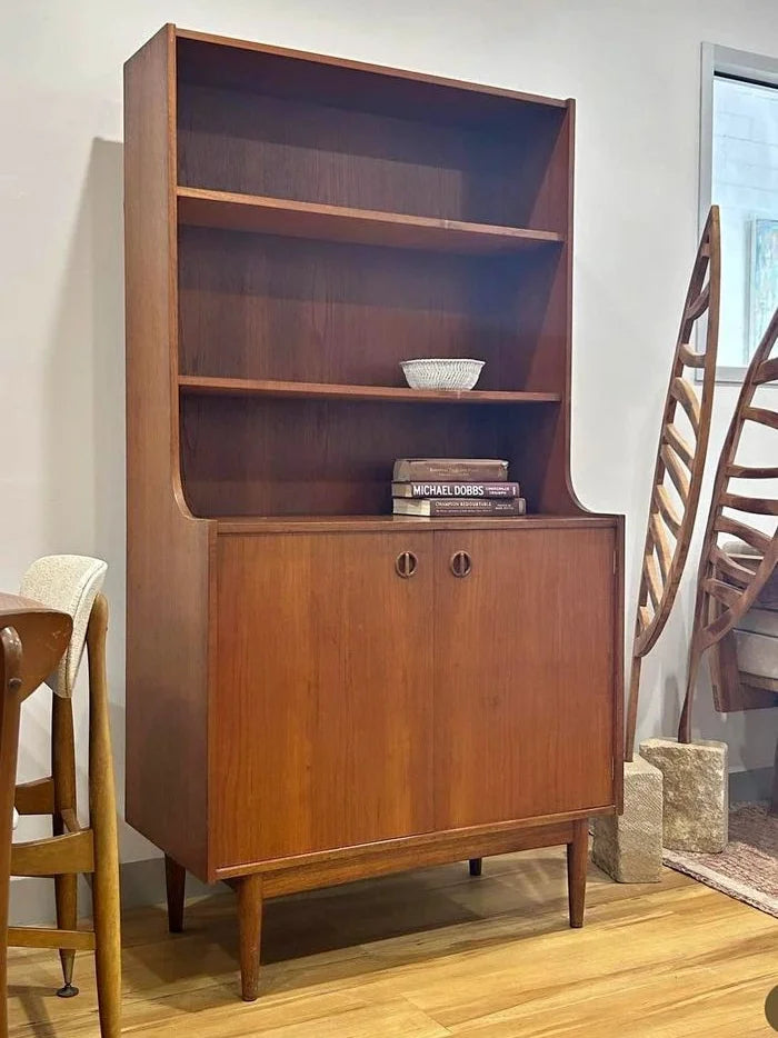 Parker Cat's Eye Teak Bookshelf and Storage cabinet storage nordic buffet sideboard
