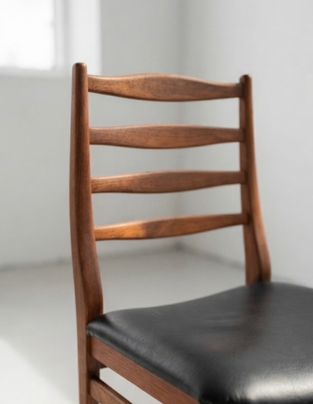 Mid Century Hi Fi Ladder Back Dining Chairs Set of four Danish style