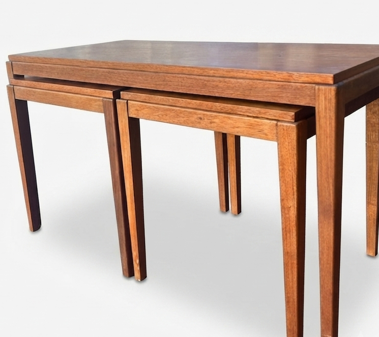 Mid Century Parker Nordic tables Blackwood nest coffee table 1970s Australian
