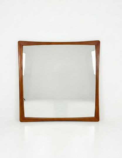 Mid Century Teak Burgess Mirror square 1970s