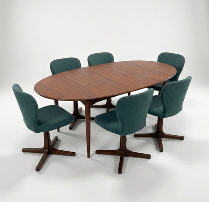 Parker No. 92 Nordic Oval Dining Table 1960s Custom Finish