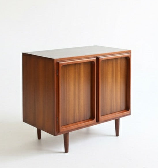 Mid Century Chiswell walnut sideboard L P record holder storage cabinet