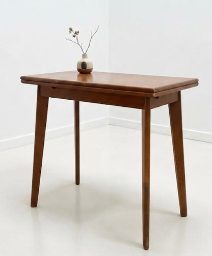Mid Century Retro hall stand card table maple wood atomic entry