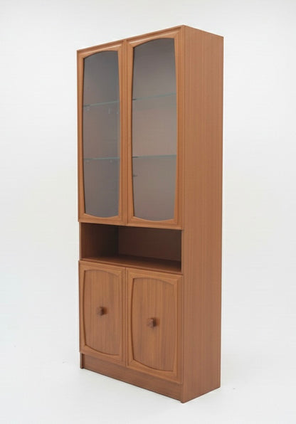 Mid Century Burgess tall cabinet teak china storage retro shelf storage