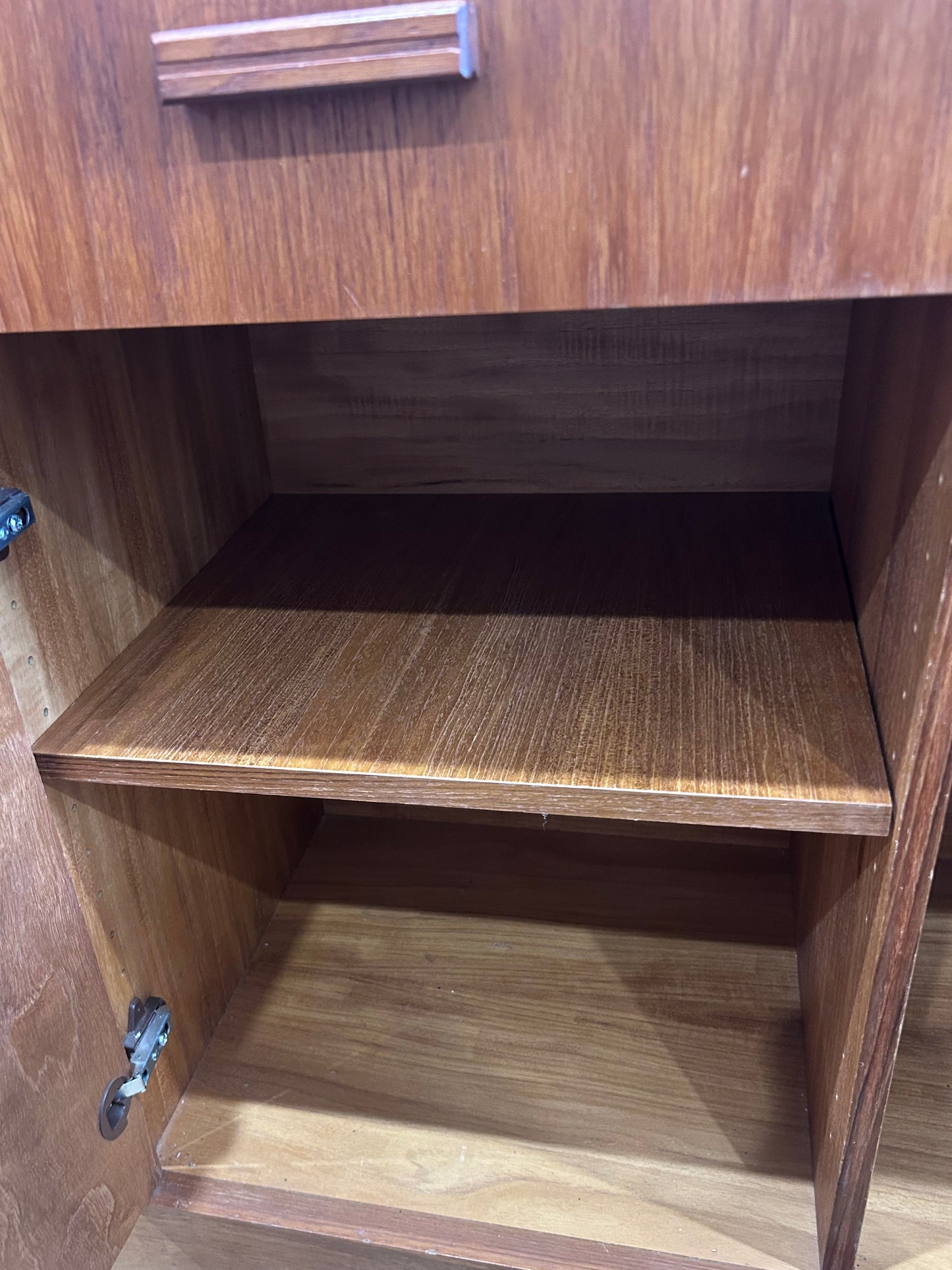 Parker Teak Liquor Cabinet with Pull-Out Bar