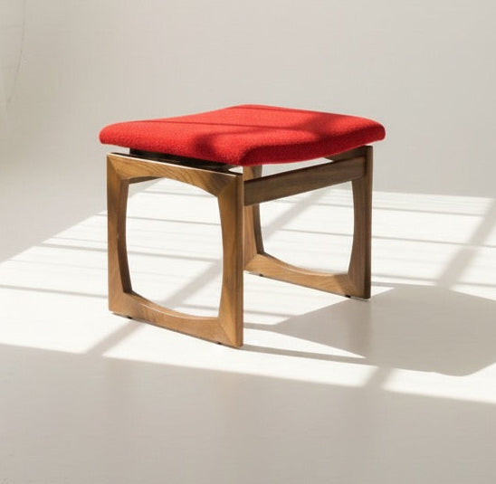 G Plan Teak Frame Quadrille Vanity Stool Custom Upholstery Order