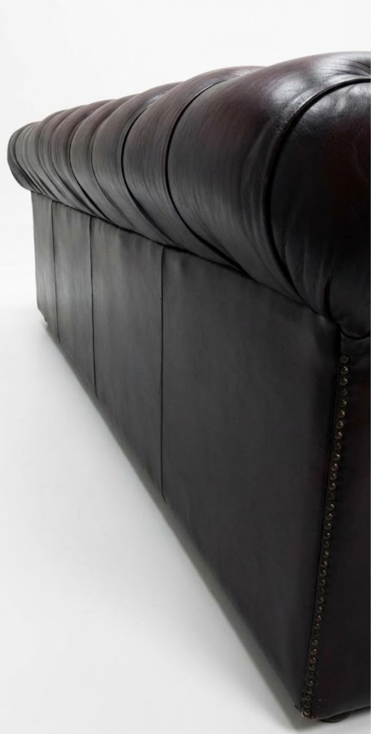 Chesterfield lounge deep burgundy ox blood leather three seater lounge sofa