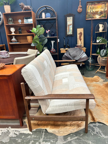 Danish Mid Century lounge with new upholstery in Sante Fe Italian fabric