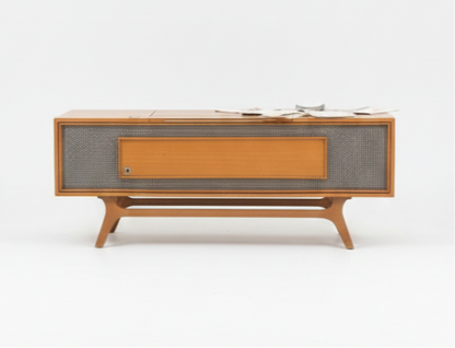 General Electric Radiogram Record Player Sideboard — 1960s