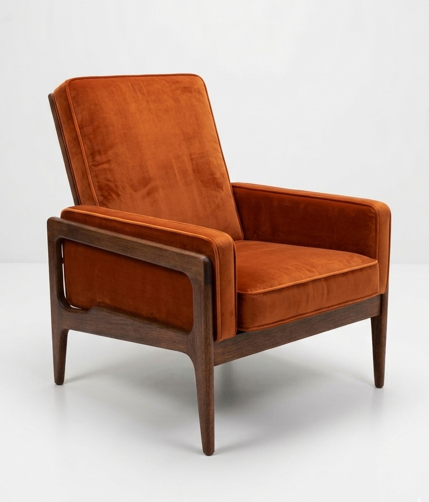 Mid Century Don Rex teak armchair retro vintage Custom Order