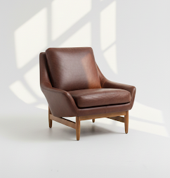 Mid Century Danish Deluxe teak frame Trina 1960s armchair seat Custom order chair 3-4 weeks lead time