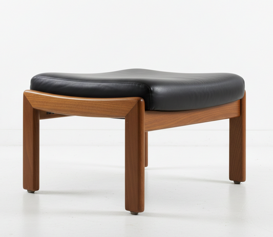 Mid Century Tessa Ottoman Custom Order Blackwood footstool mcm retro Custom Order 3-4 week lead time