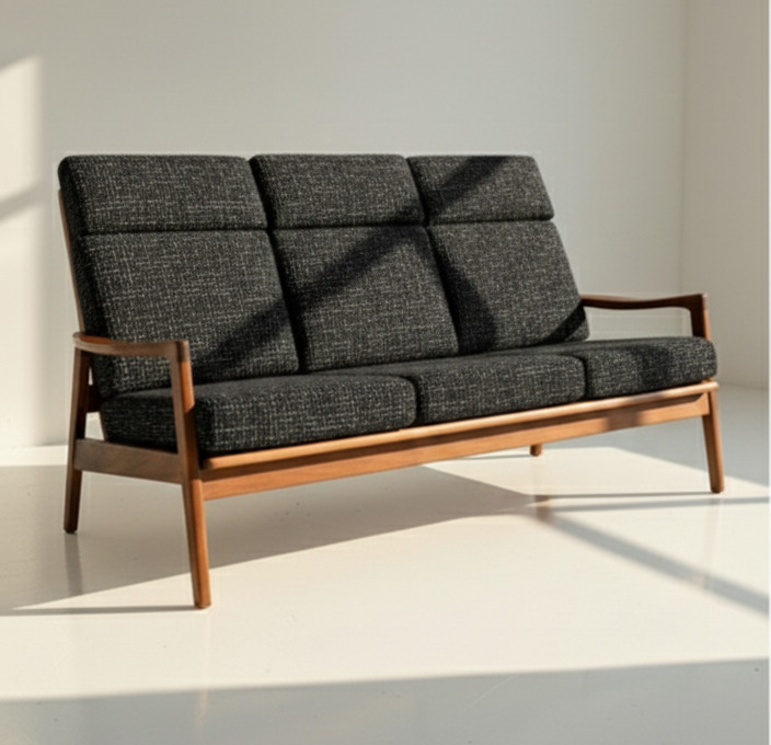 Mid Century Fler lounge teak Blackwood three seater sofa retro finish Custom Order 3-4 week