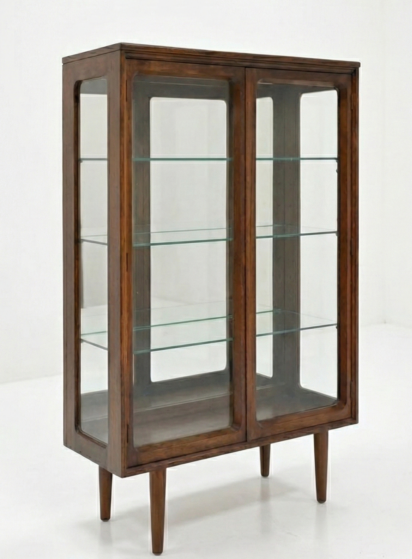 Mid Century Chiswell Australian teak Glass cabinet sideboard display storage shelf unit 1970s