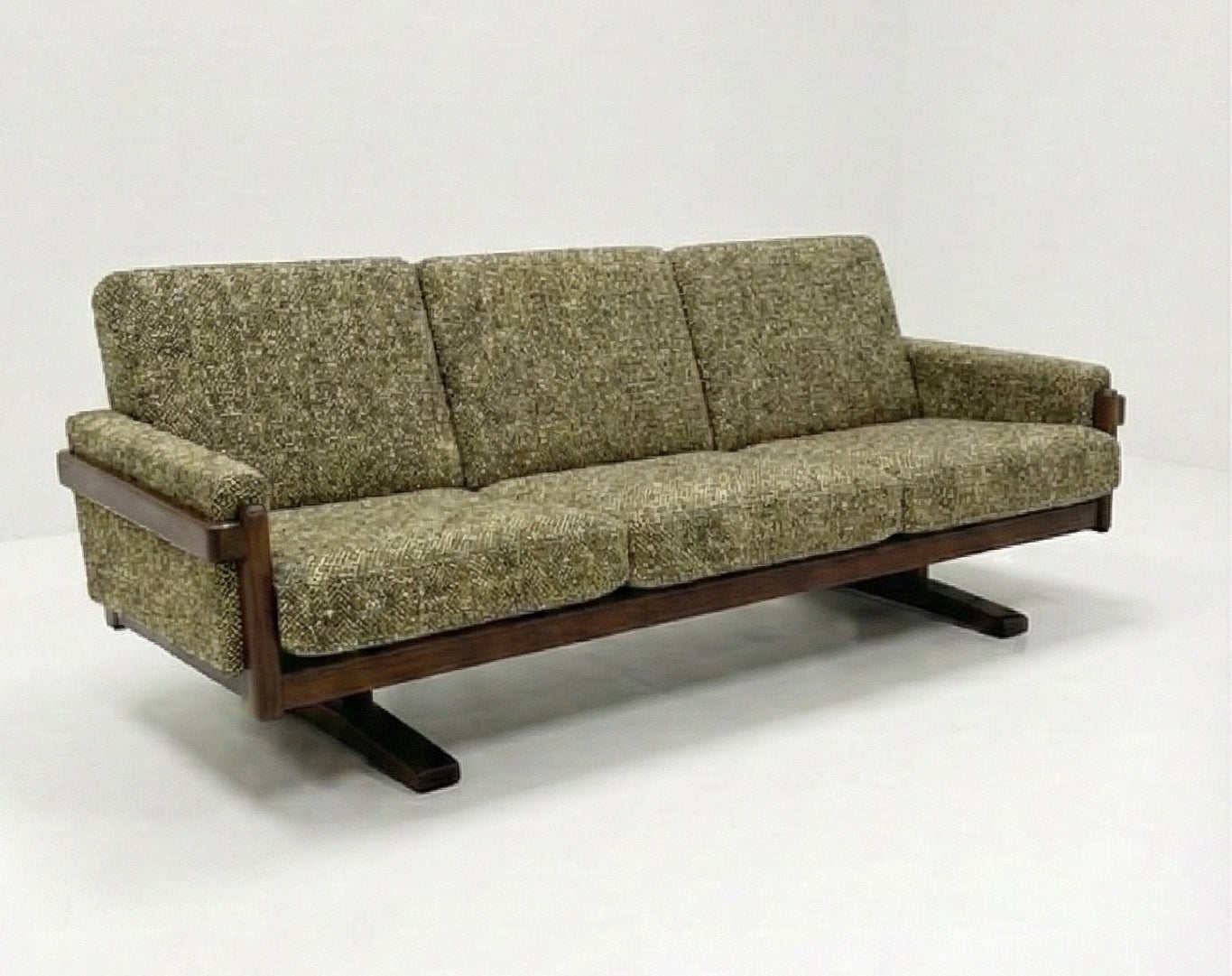 Danish Deluxe Mareka three seater teak lounge sofa - Custom Order Upholstery