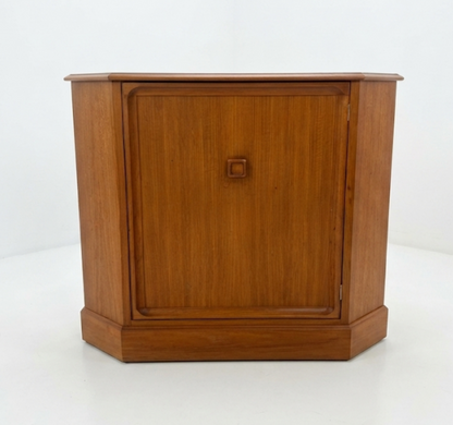 Mid Century Parker Square handle Golden teak hall cabinet LP Storage sideboard