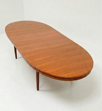 Mid Century Chiswell double extension table teak oval retro up to 10 people