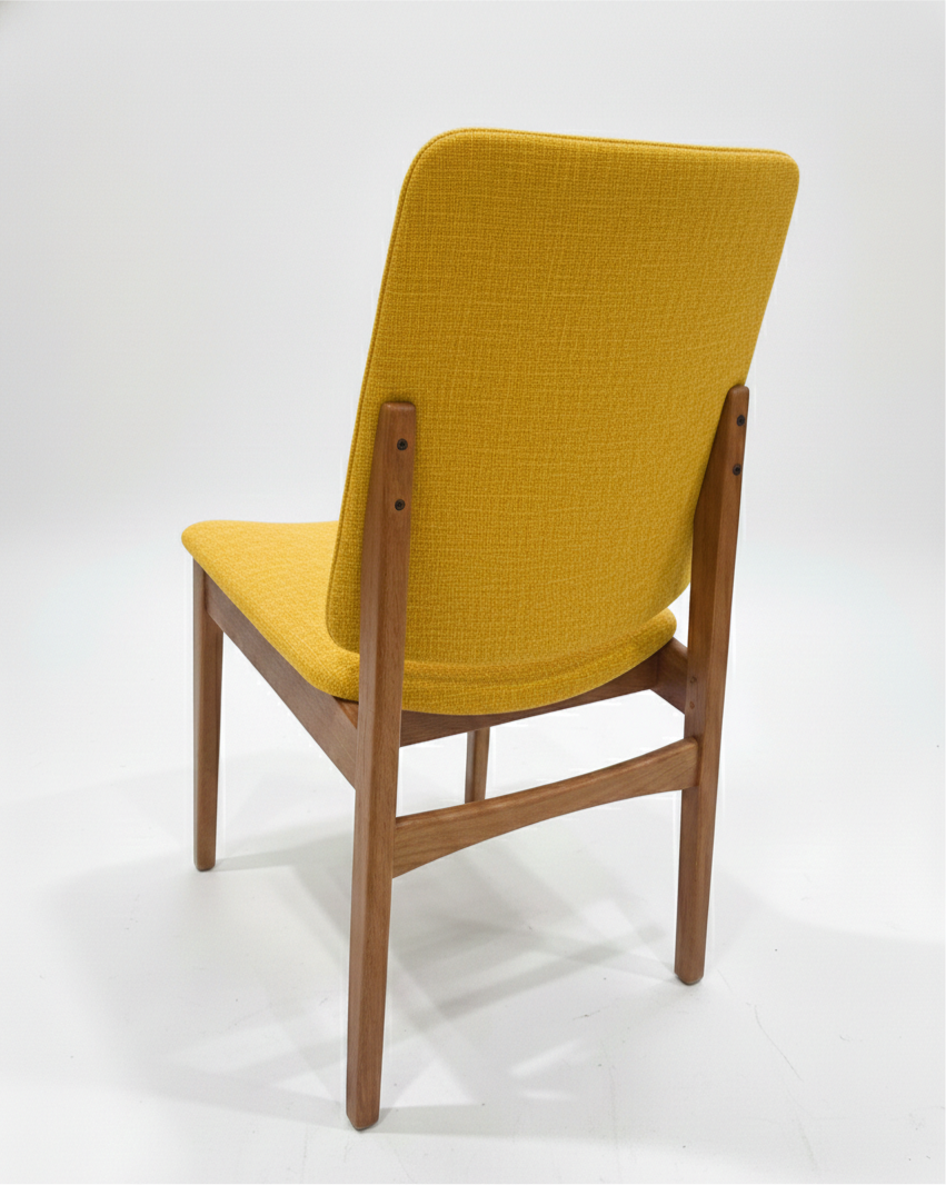 Mid Century Noblett teak chairs Custom Set of 6 Upholstery 3-4 week lead time